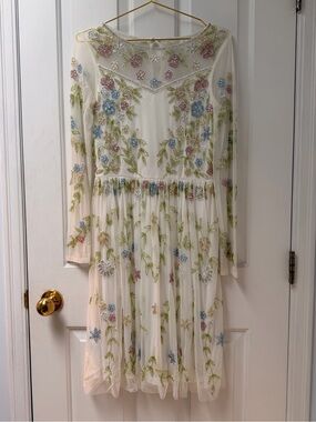 S Frock and Frill Floral Beaded Dress NWT